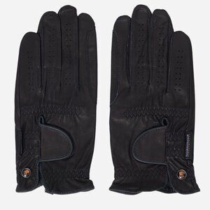 Like New Men's Haukeschmidt Galaxy Black Leather Gloves - 10